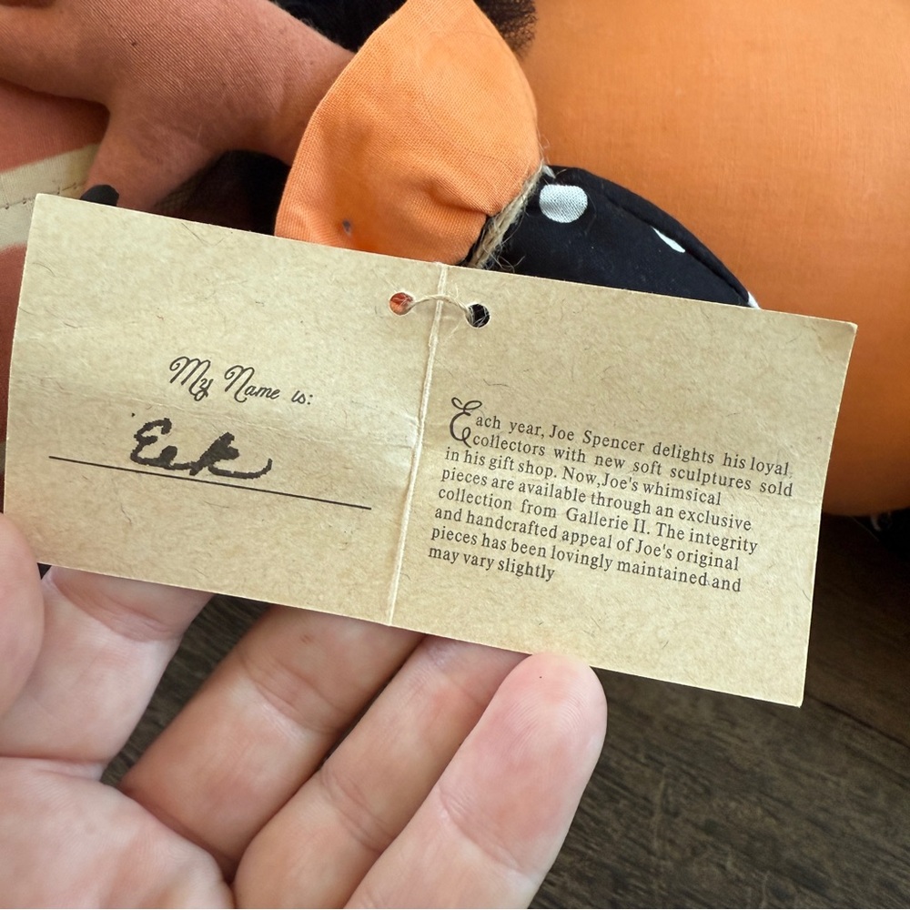 Joe Spencer Eek Halloween retired Pumpkin Doll - Picture 4 of 9